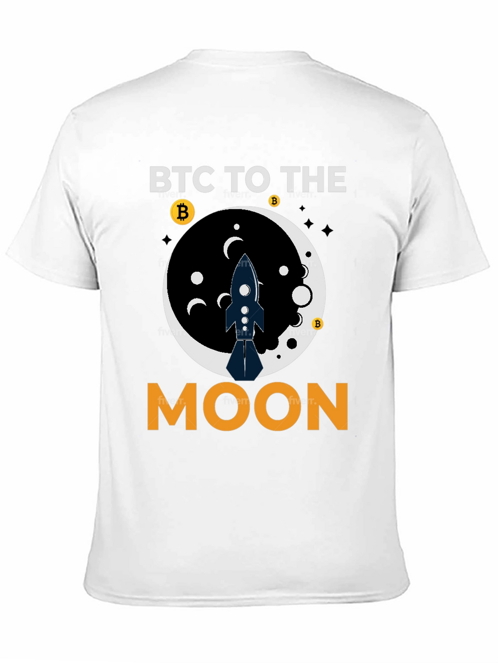 BTC To The Moon Black T-Shirt