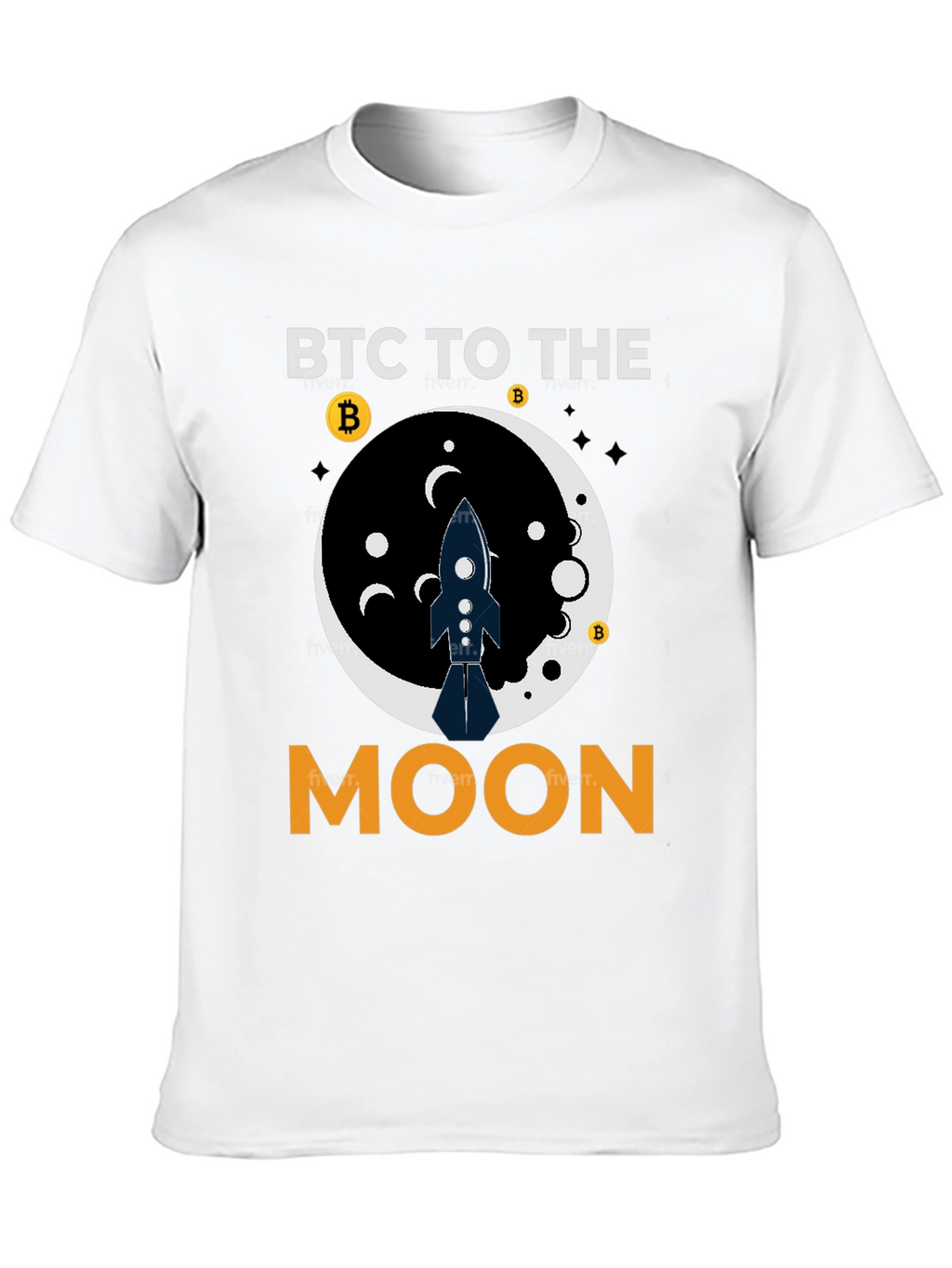 BTC To The Moon Black T-Shirt