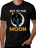 BTC To The Moon Black T-Shirt