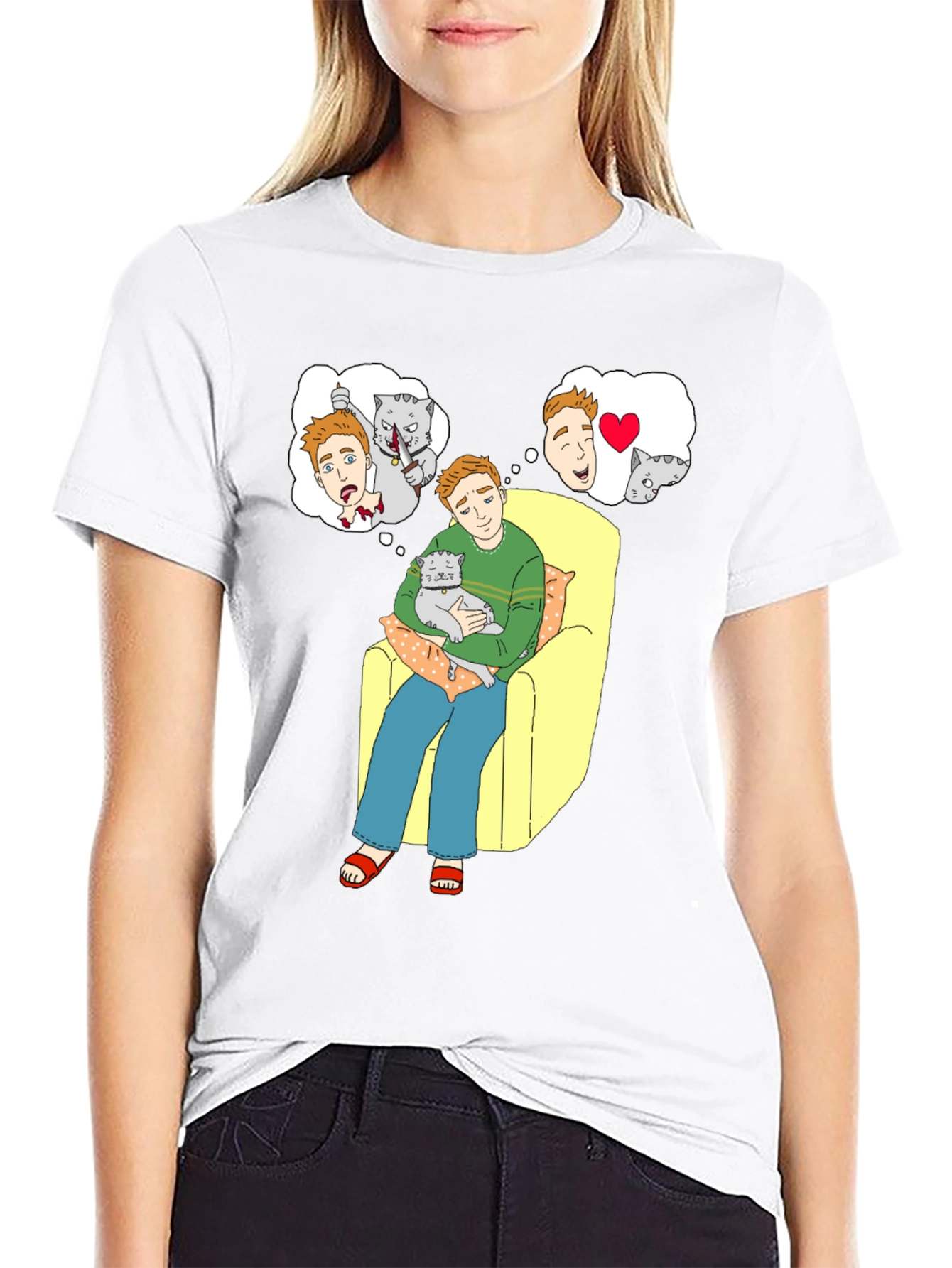 Cat Lover T-Shirt: Cartoon Cat Owners Dreams