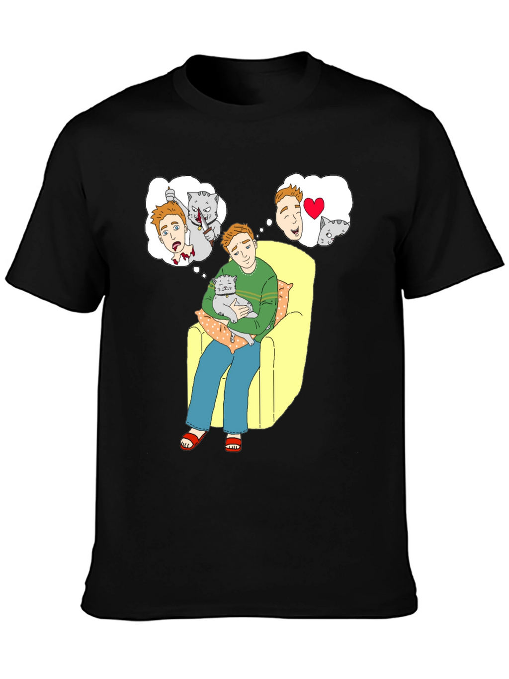 Cat Lover T-Shirt: Cartoon Cat Owners Dreams