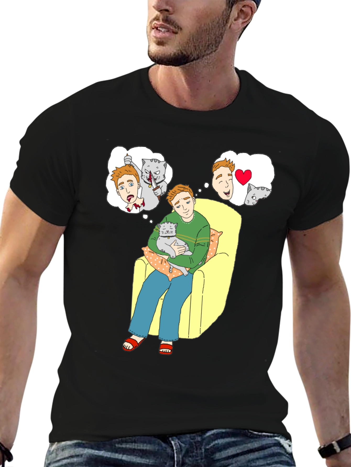 Cat Lover T-Shirt: Cartoon Cat Owners Dreams