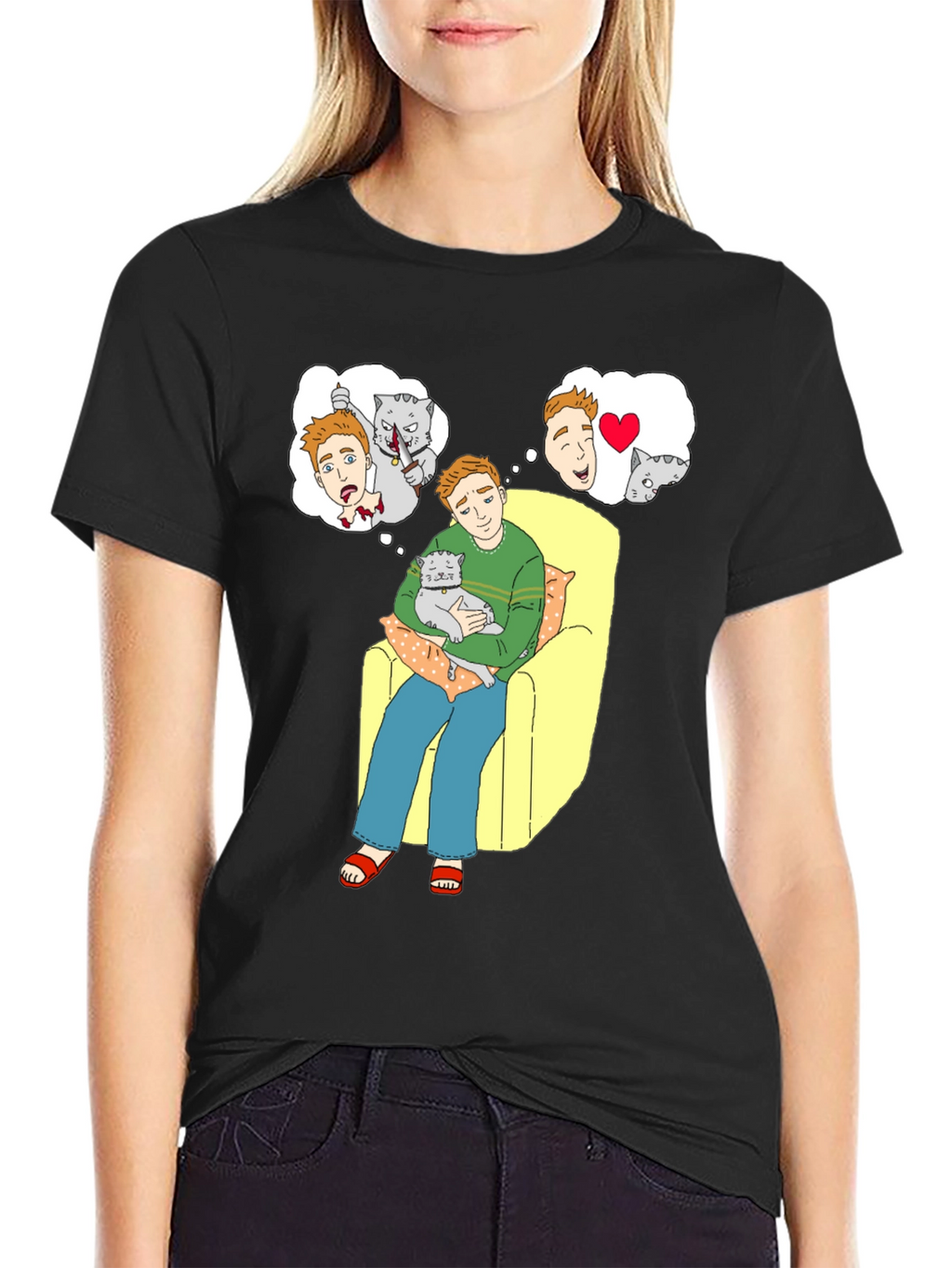 Cat Lover T-Shirt: Cartoon Cat Owners Dreams
