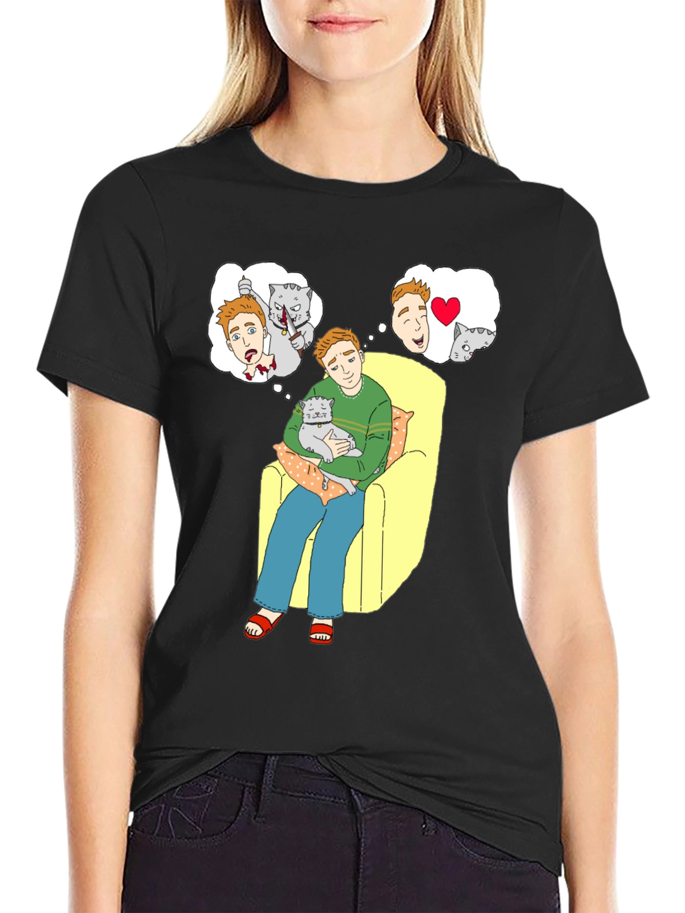 Cat Lover T-Shirt: Cartoon Cat Owners Dreams