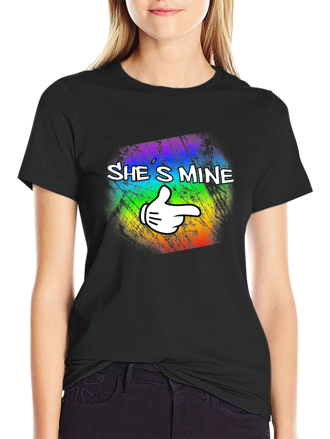 Shes Mine Graphic Tee - Pride Colors