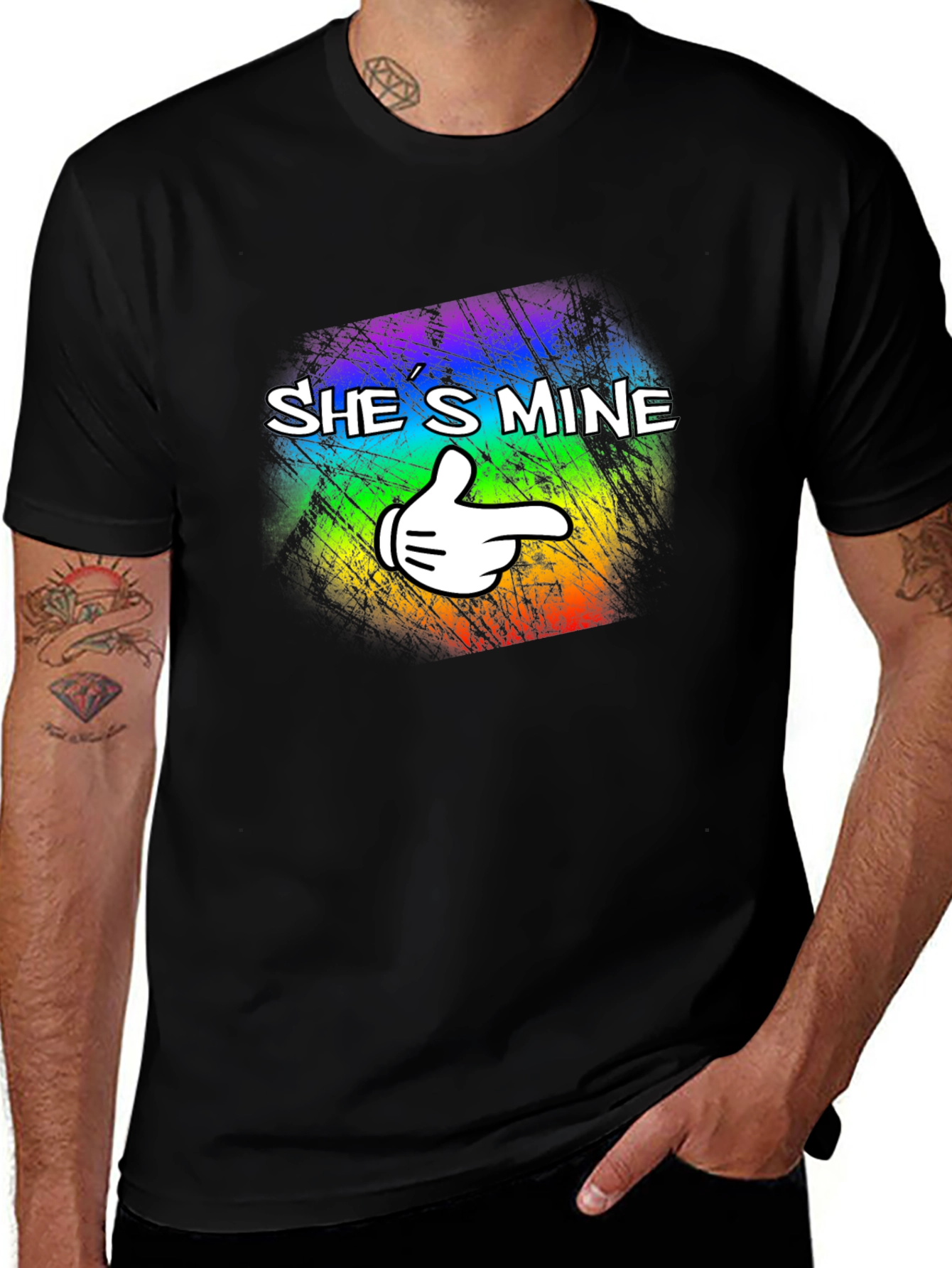 Shes Mine Graphic Tee - Pride Colors