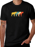 Retro Lion Graphic Black Tee