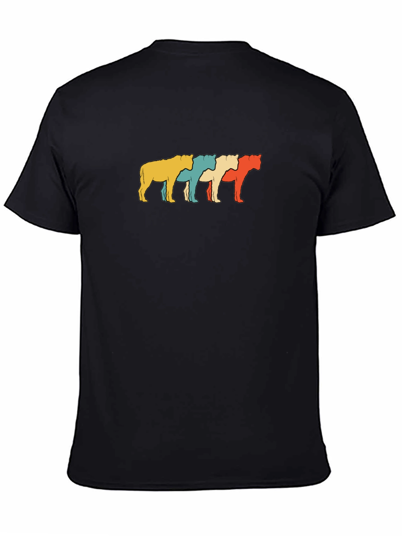 Retro Lion Graphic Black Tee