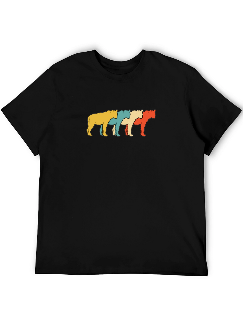 Retro Lion Graphic Black Tee