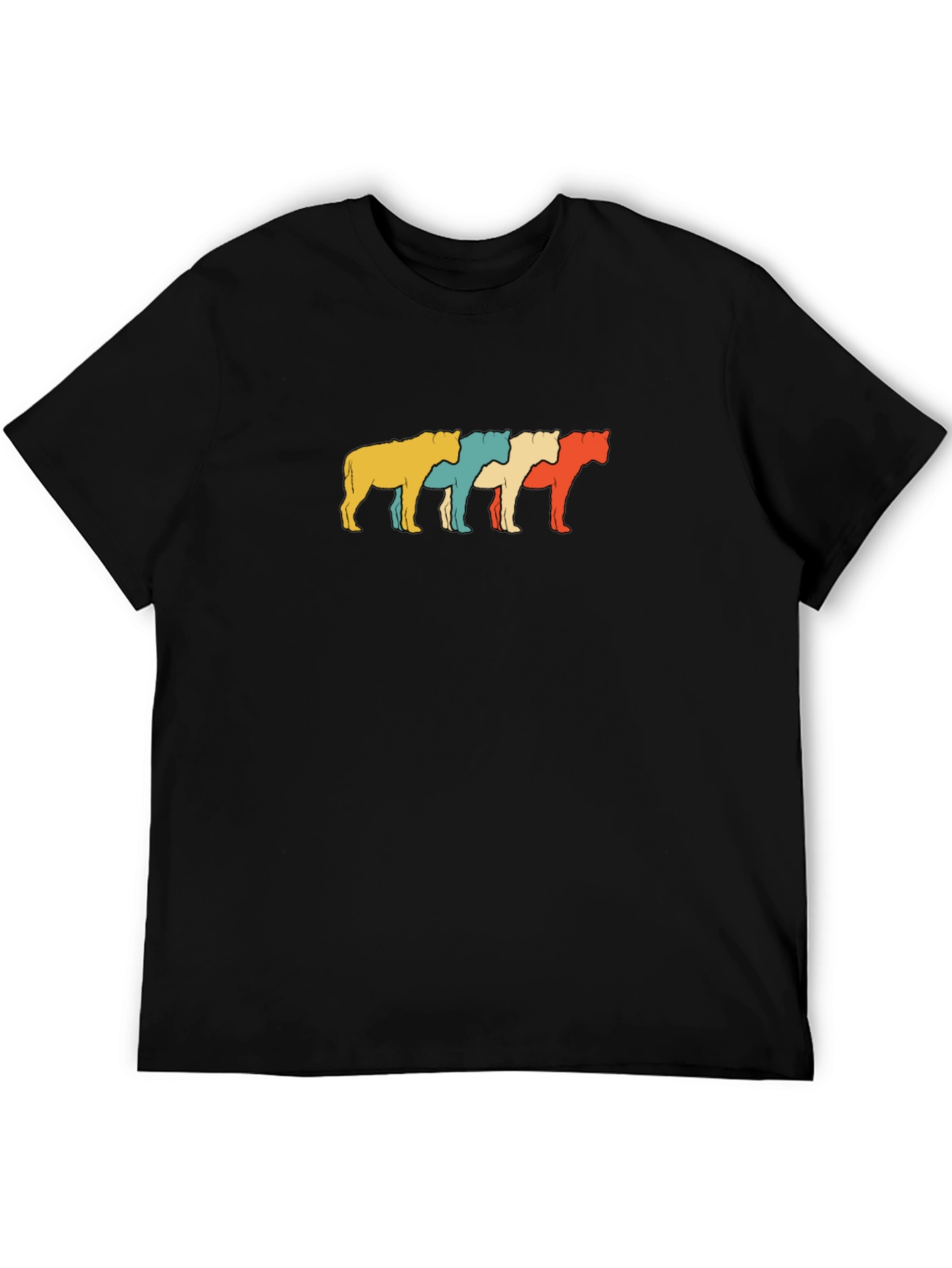 Retro Lion Graphic Black Tee