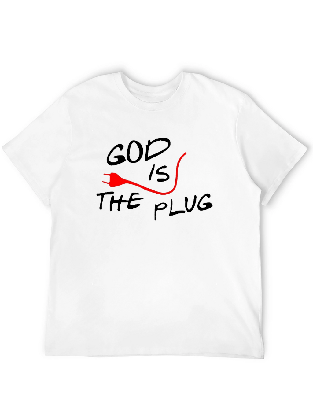 God is the Plug Graphic T-Shirt - Black