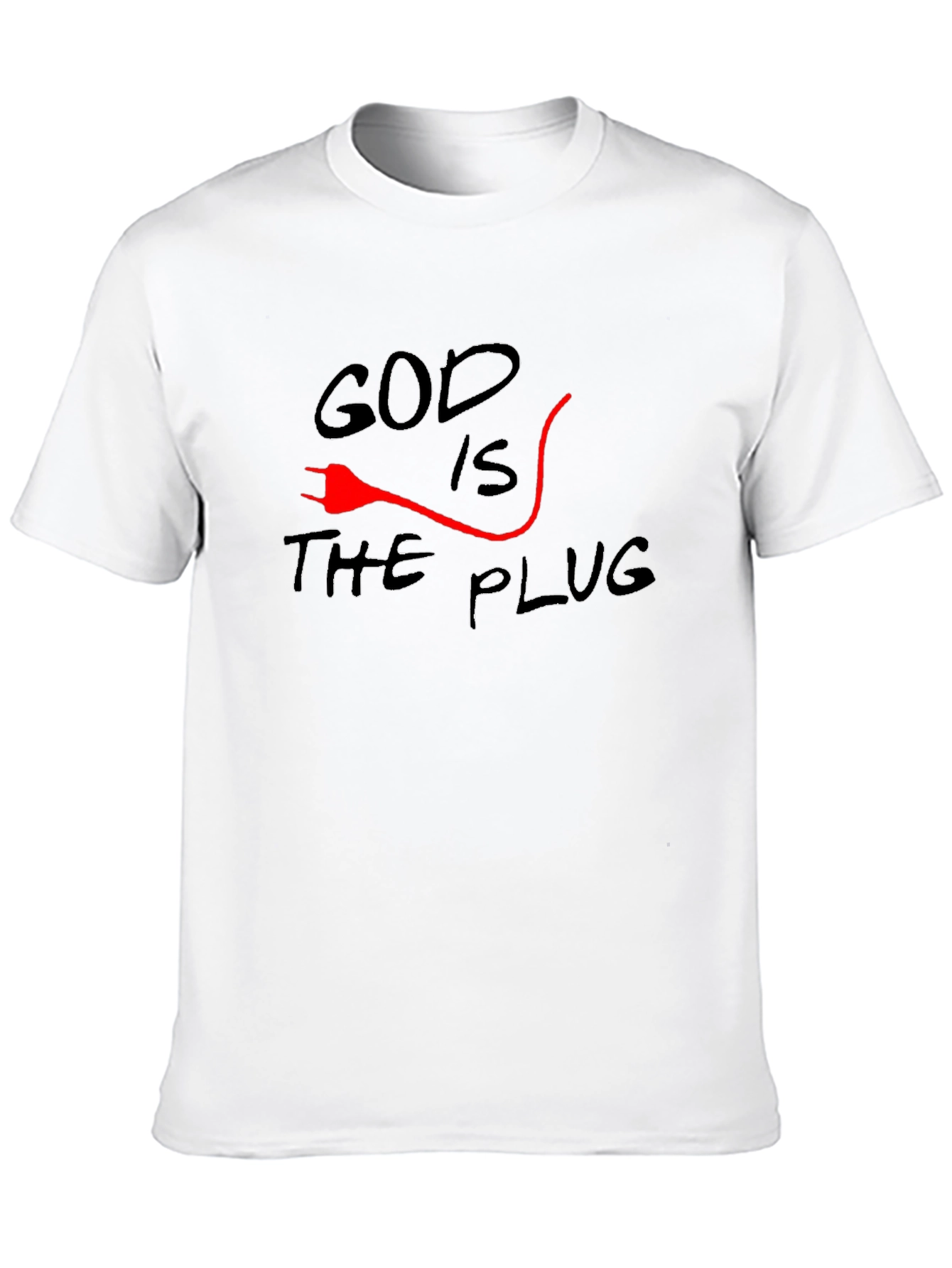 God is the Plug Graphic T-Shirt - Black