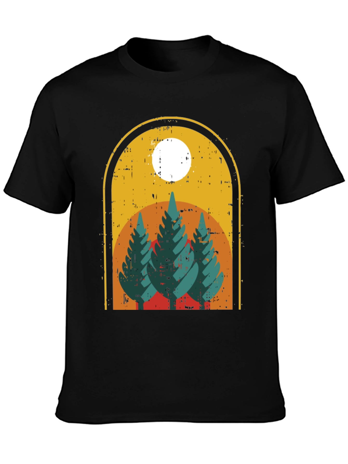 Retro Trees Graphic Tee - Nature Lovers Style