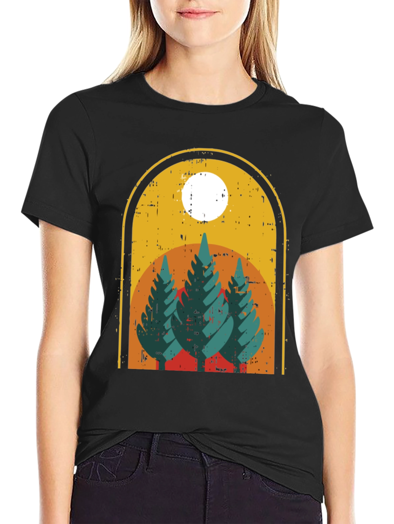 Retro Trees Graphic Tee - Nature Lovers Style