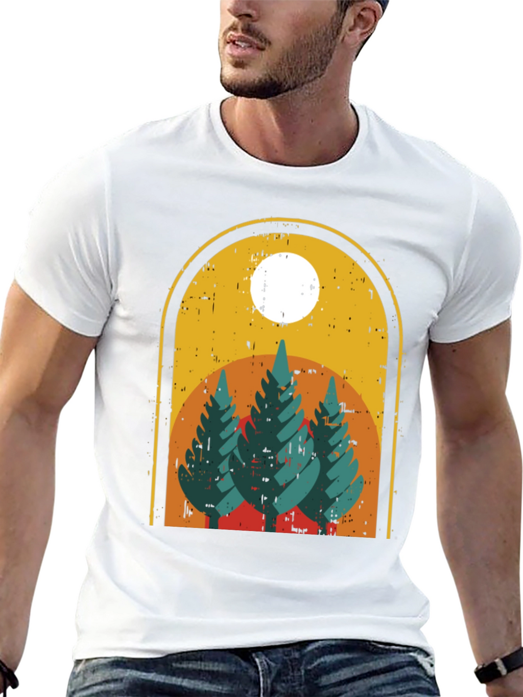 Retro Trees Graphic Tee - Nature Lovers Style