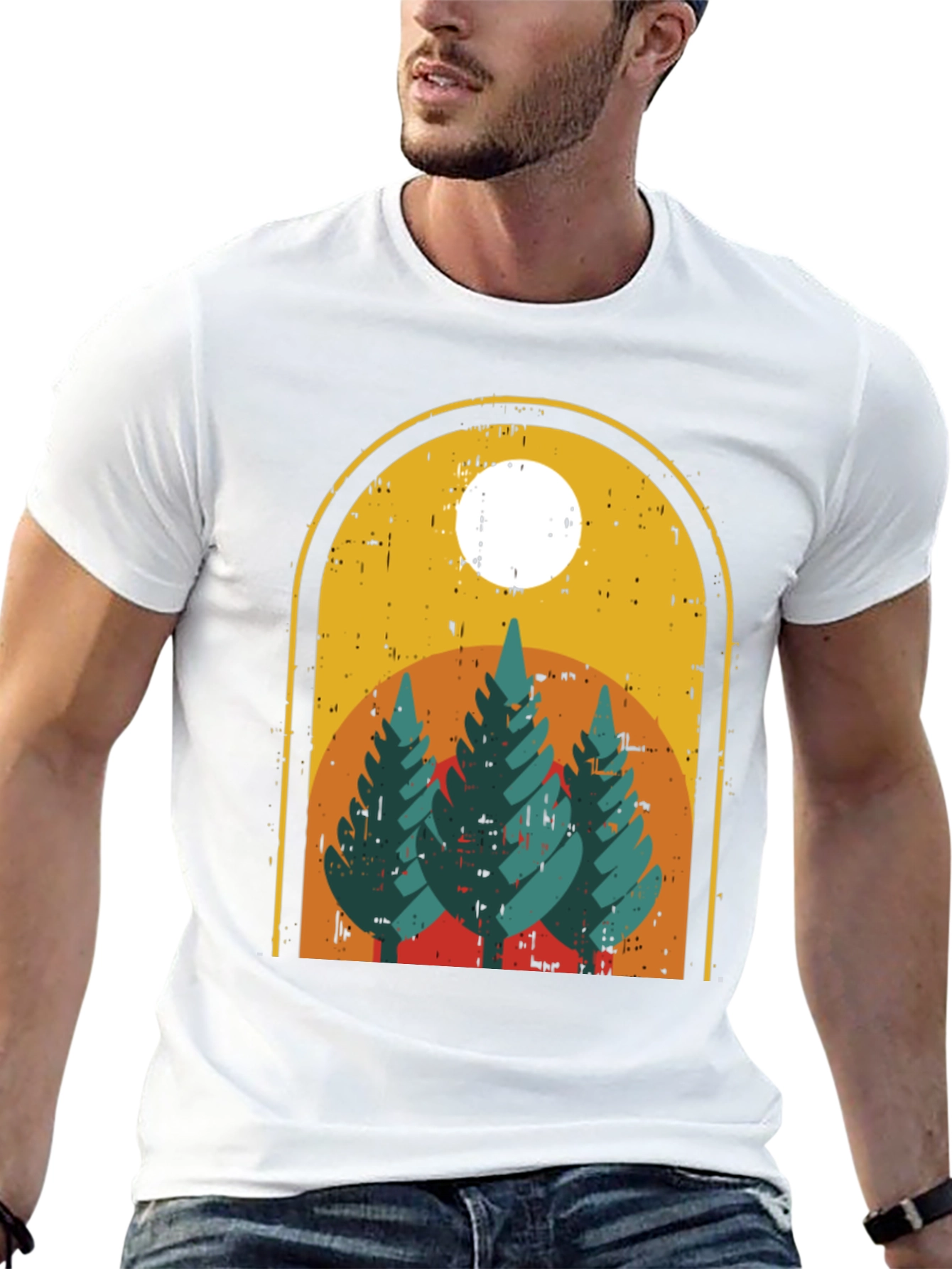 Retro Trees Graphic Tee - Nature Lovers Style