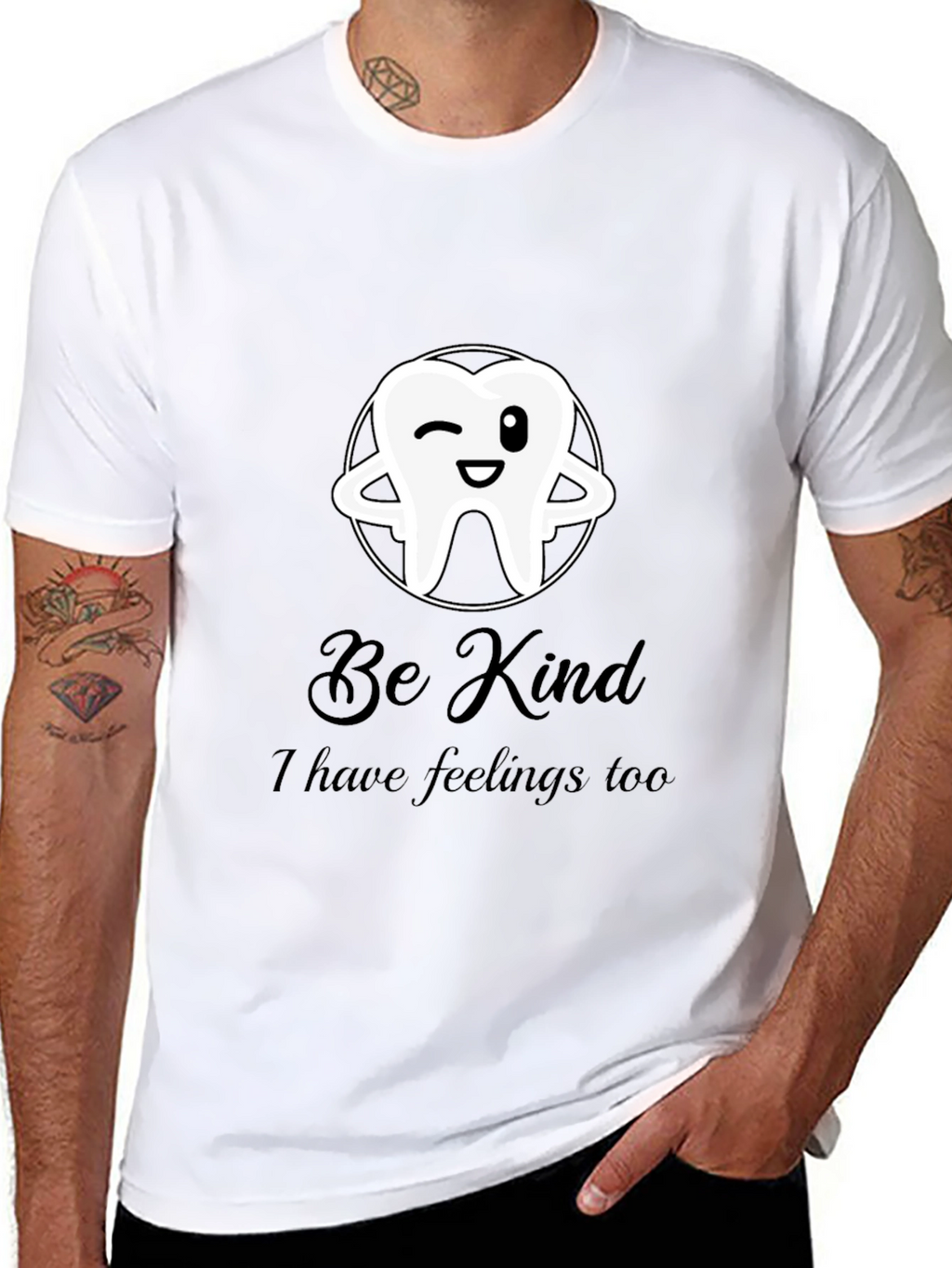 Be Kind Tooth Graphic T-Shirt - Soft Cotton Blend