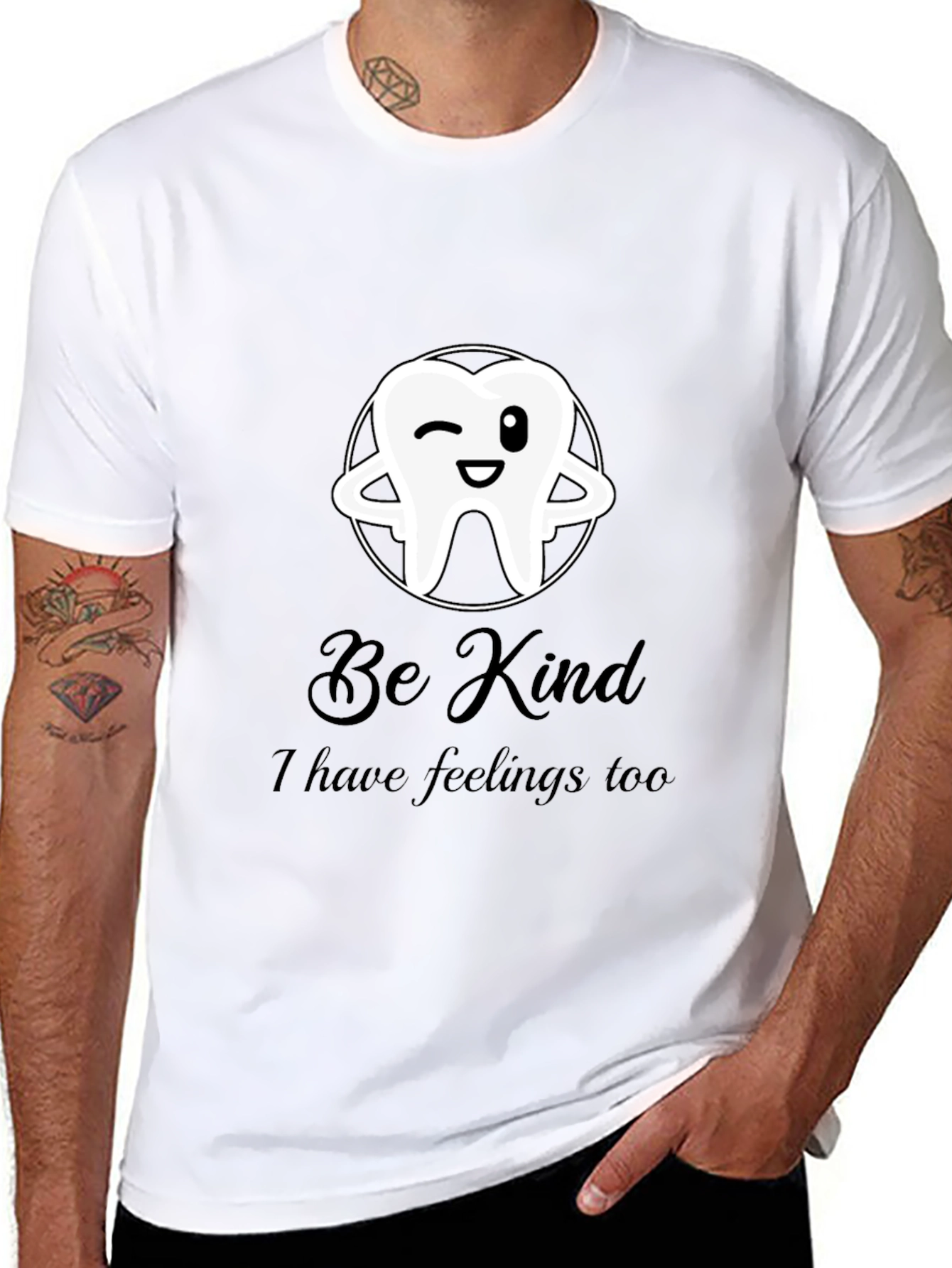 Be Kind Tooth Graphic T-Shirt - Soft Cotton Blend