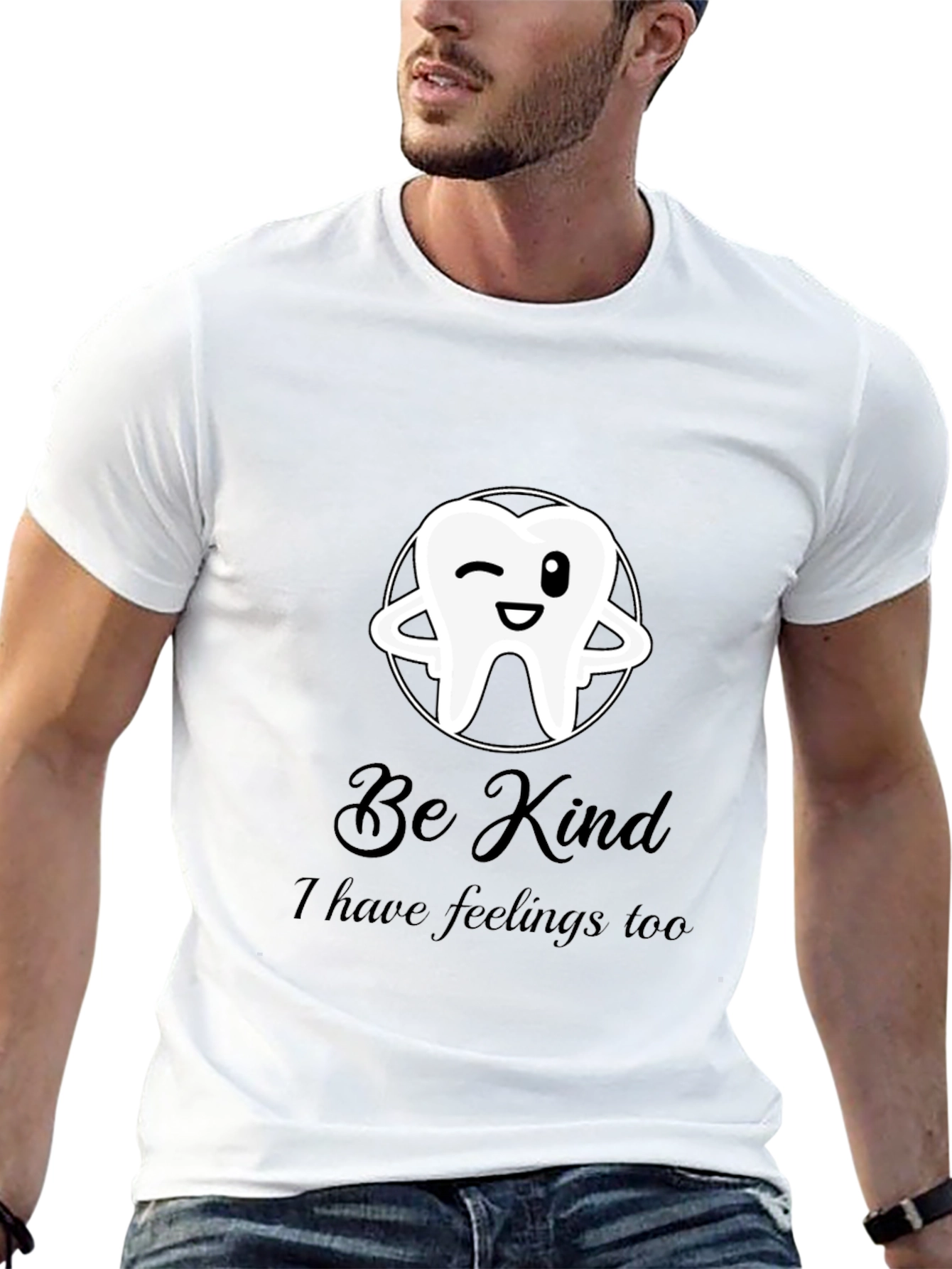 Be Kind Tooth Graphic T-Shirt - Soft Cotton Blend