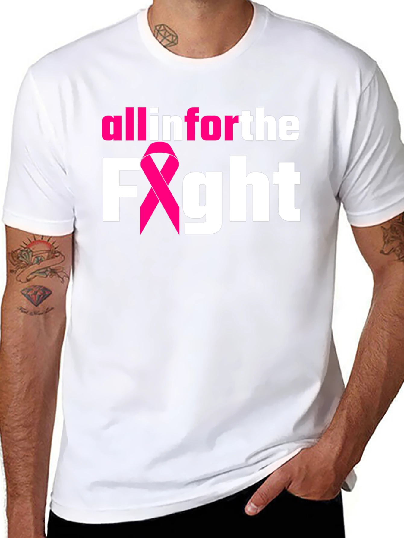 All In For The Fight Breast Cancer Awareness T-Shirt