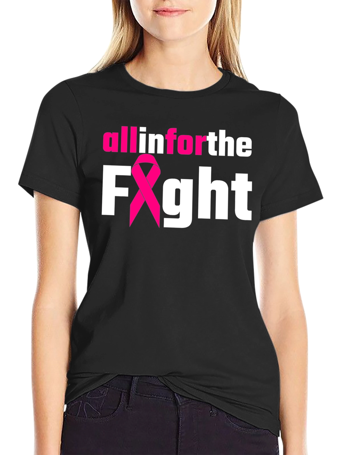 All In For The Fight Breast Cancer Awareness T-Shirt