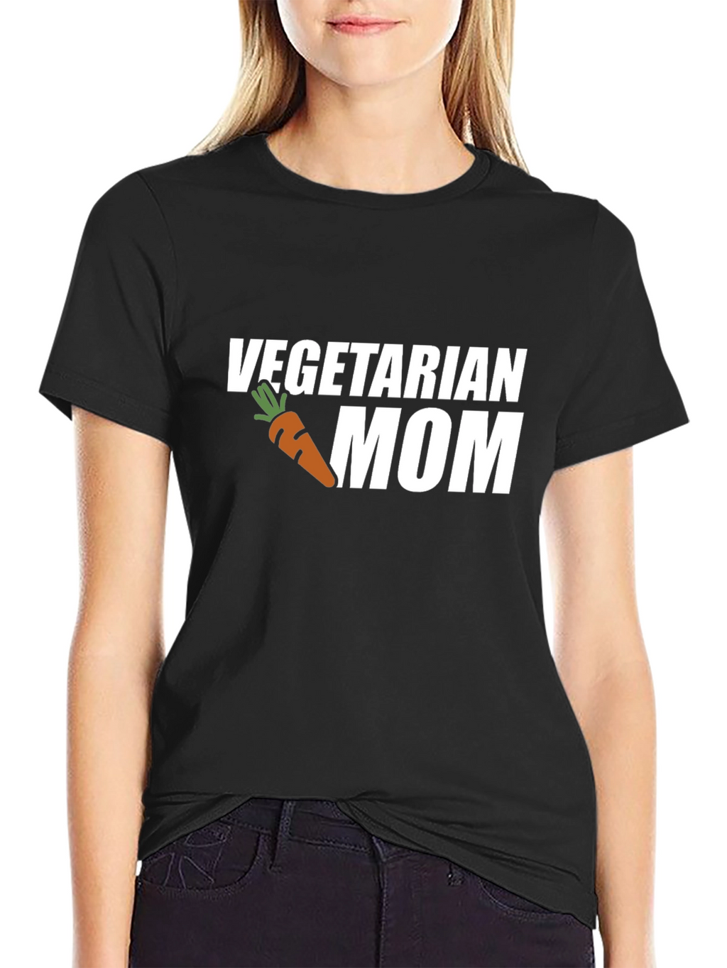 Vegetarian Mom T-Shirt: Carrot Graphic Tee