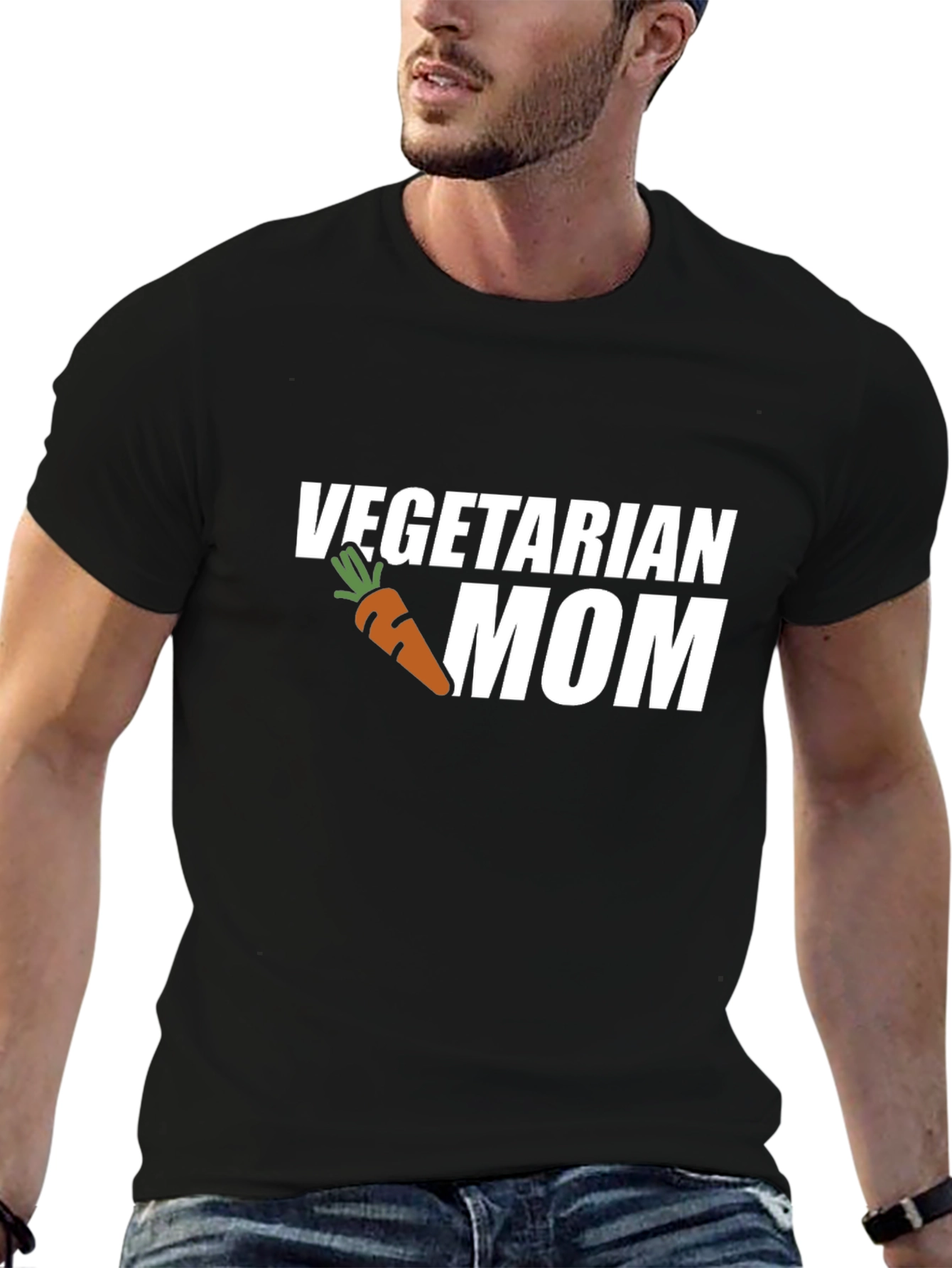 Vegetarian Mom T-Shirt: Carrot Graphic Tee