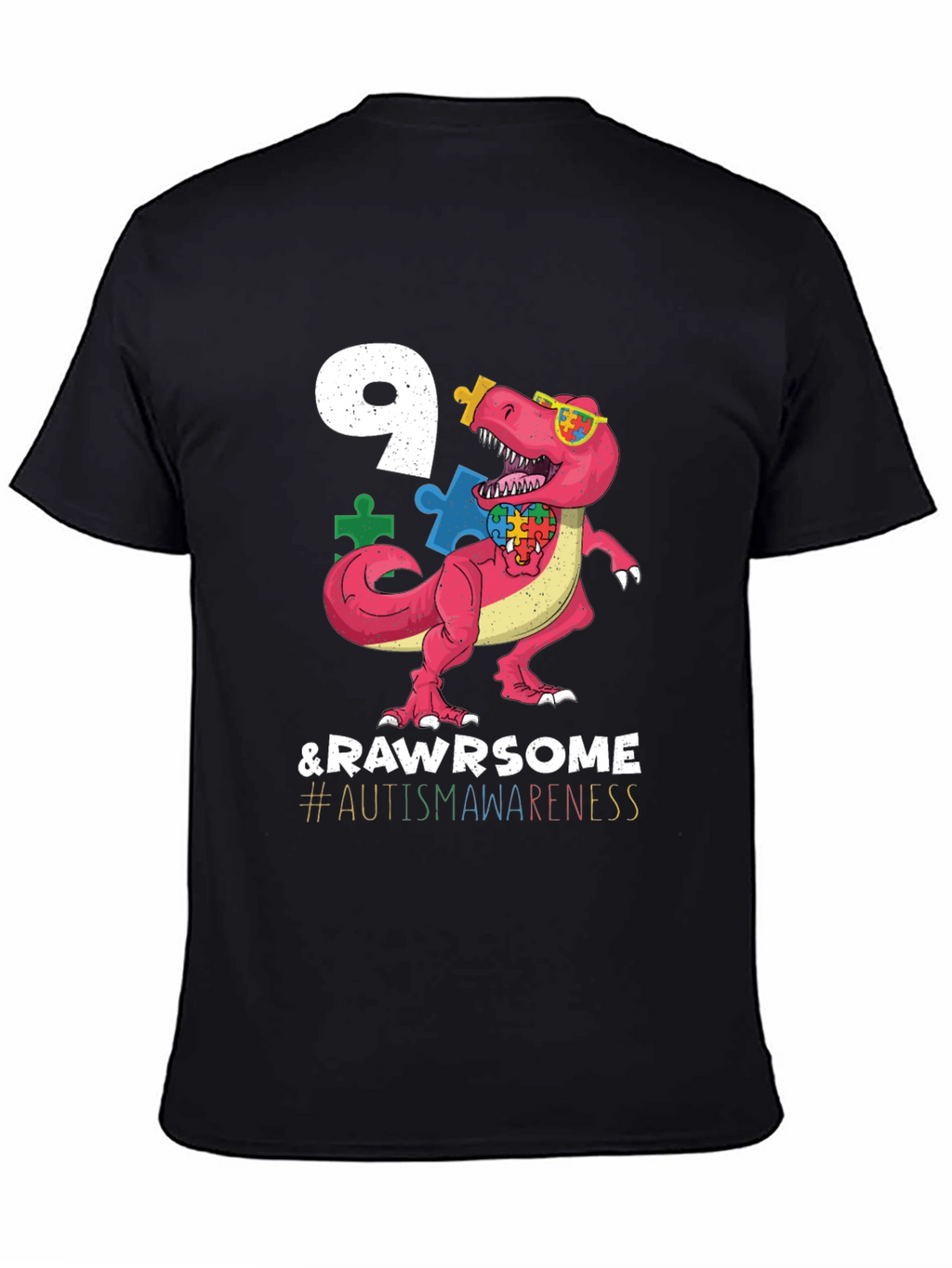 9 & Rawrsome Autism Awareness T-Shirt