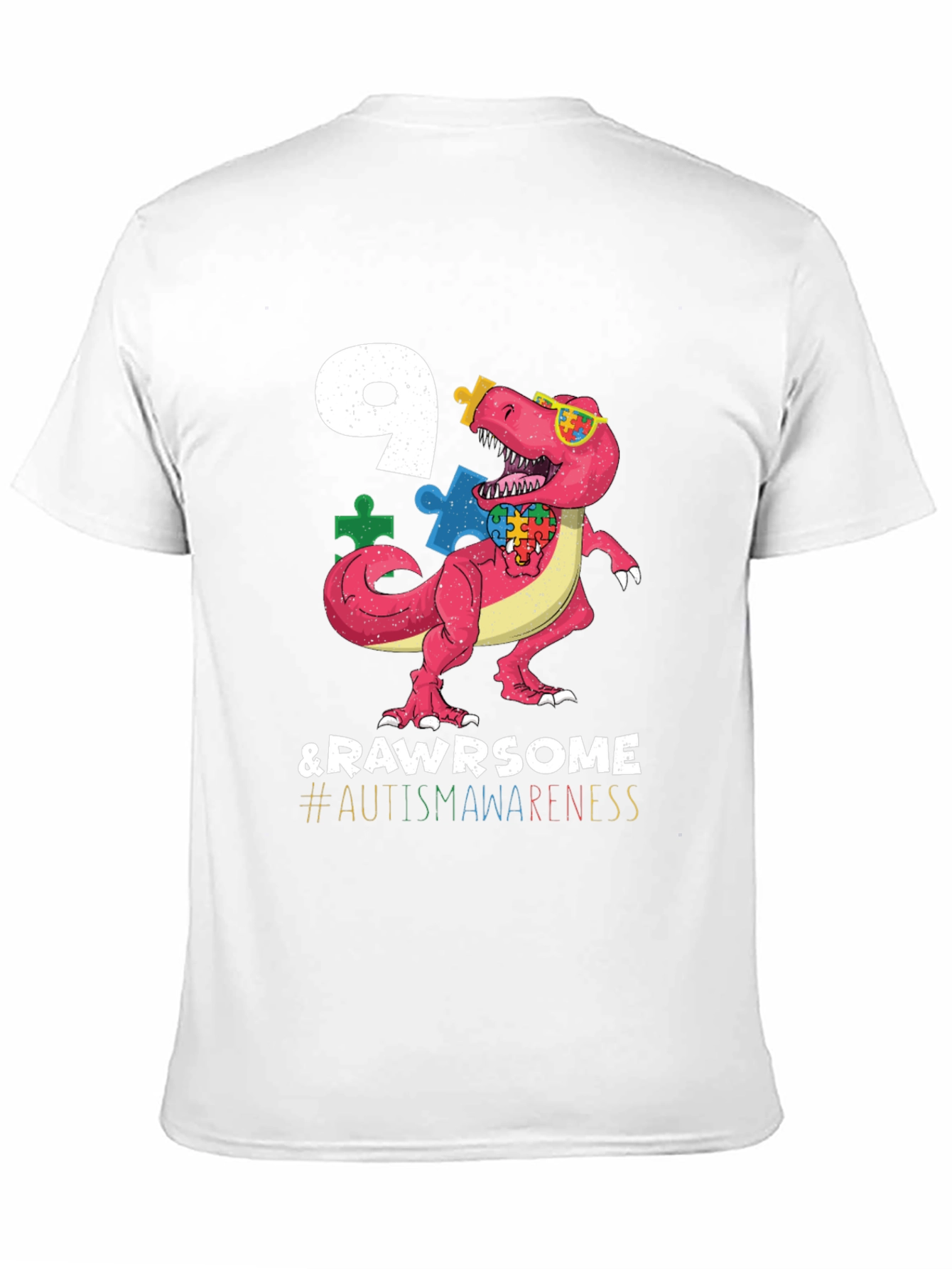 9 & Rawrsome Autism Awareness T-Shirt