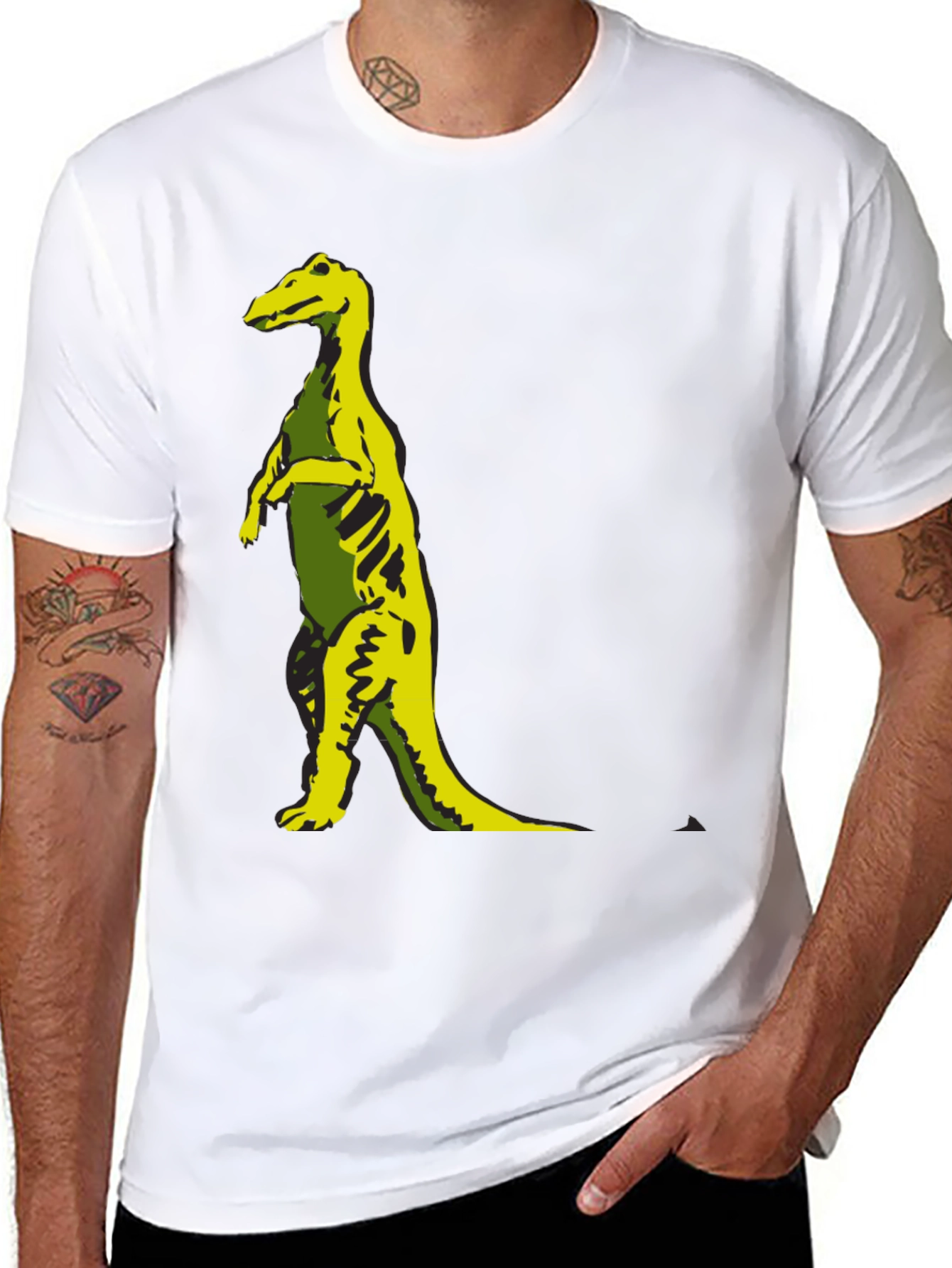 Dinosaur Graphic Tee - Stylish Black T-Shirt