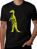 Dinosaur Graphic Tee - Stylish Black T-Shirt