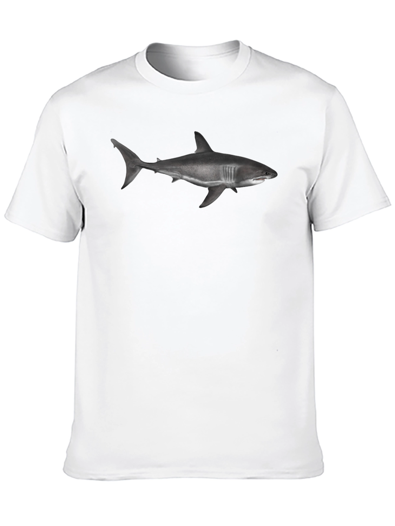 Shark Graphic Tee - Bold Black Cotton T-Shirt
