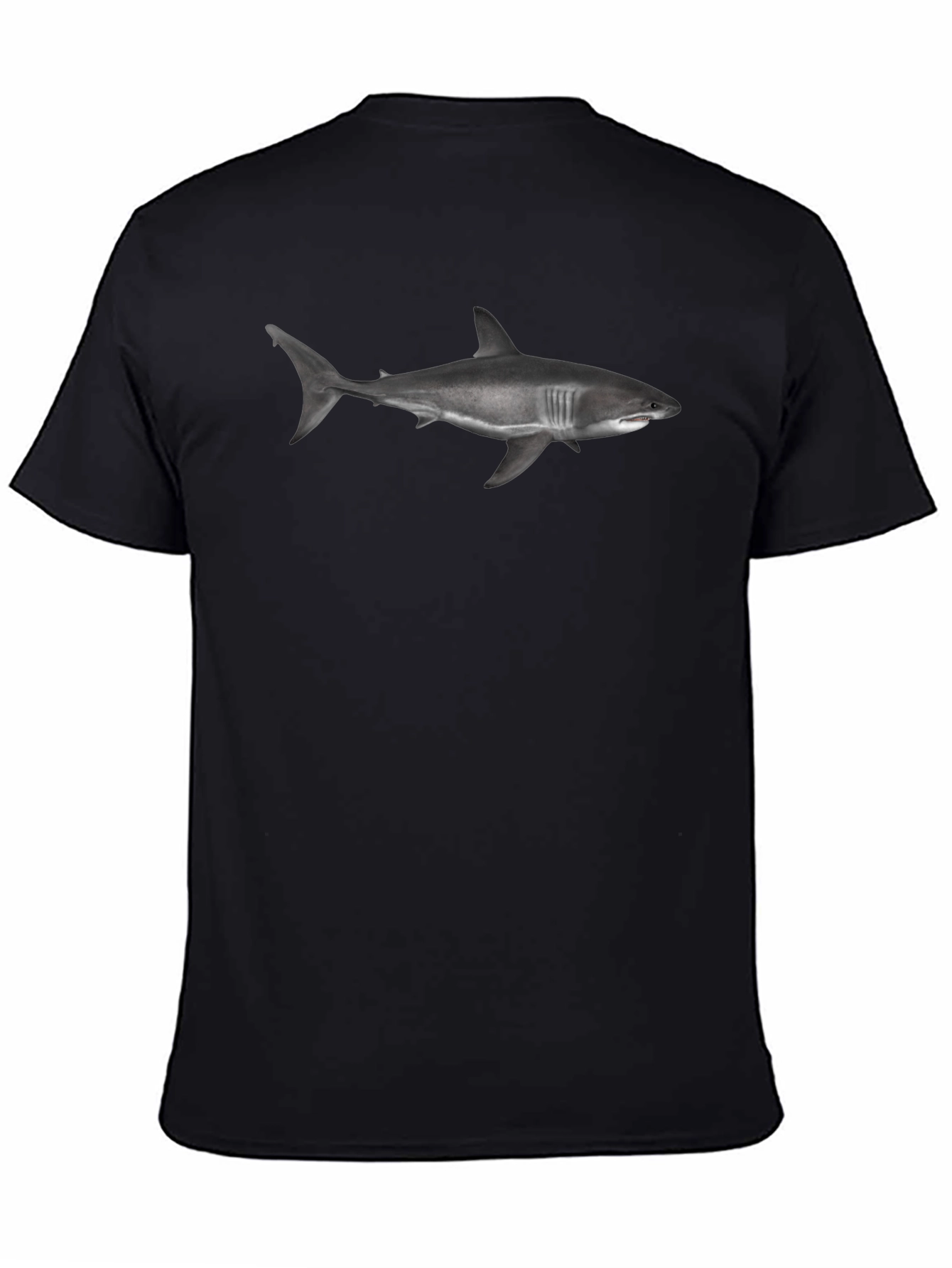 Shark Graphic Tee - Bold Black Cotton T-Shirt