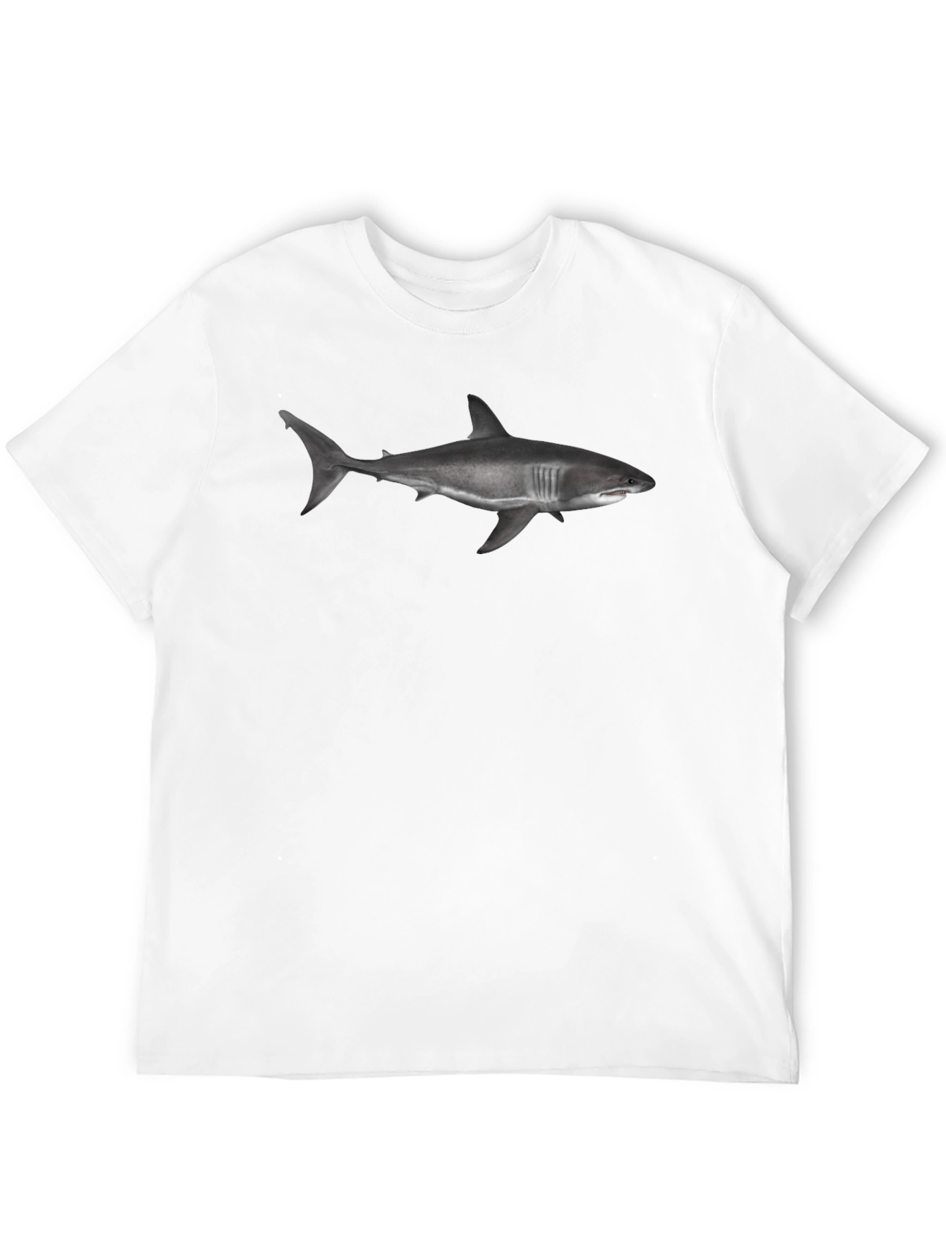 Shark Graphic Tee - Bold Black Cotton T-Shirt