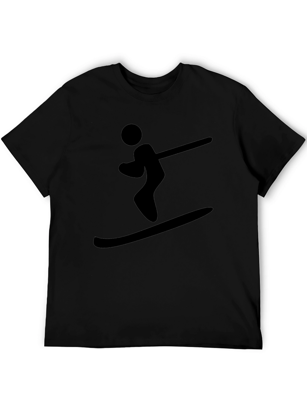 Black Skiing T-Shirt