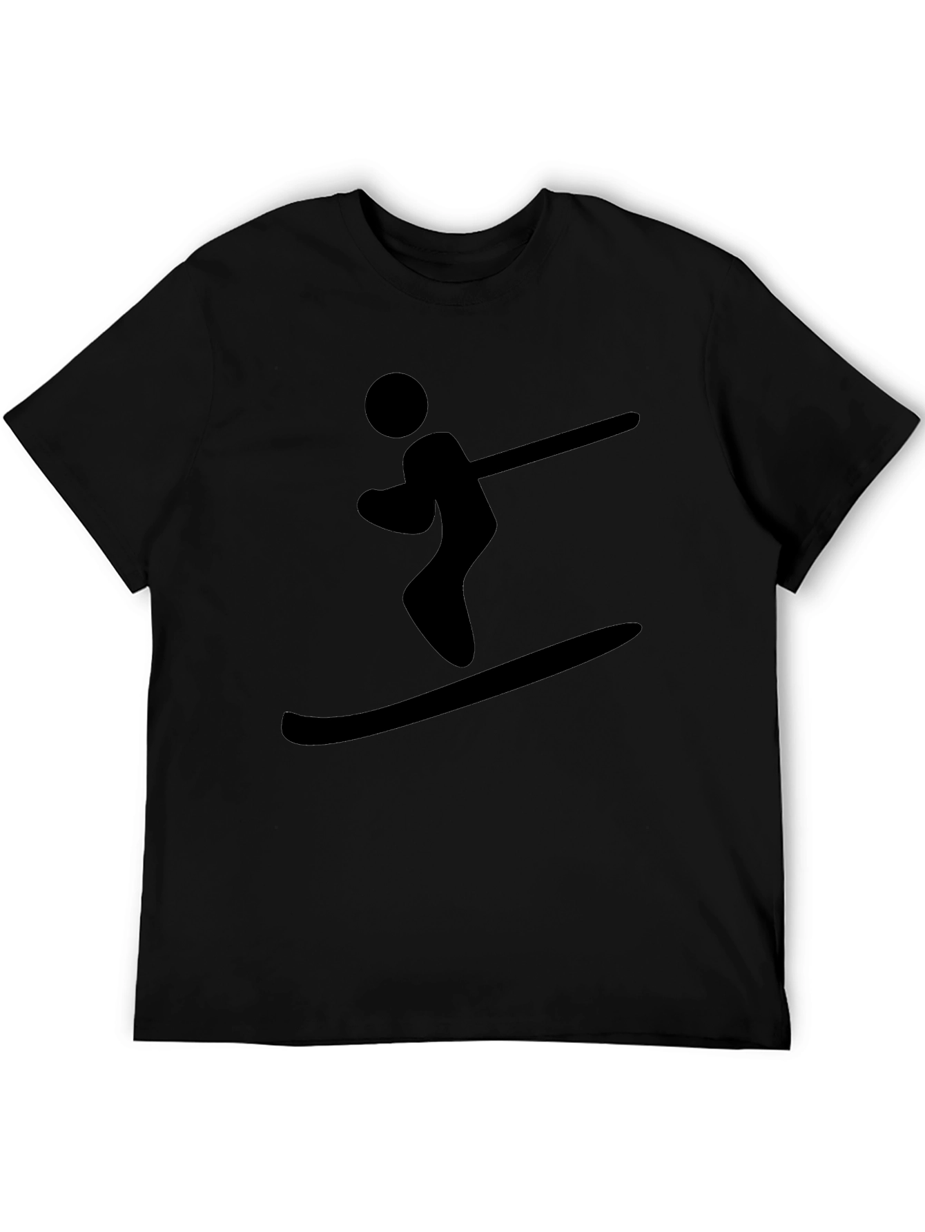 Black Skiing T-Shirt