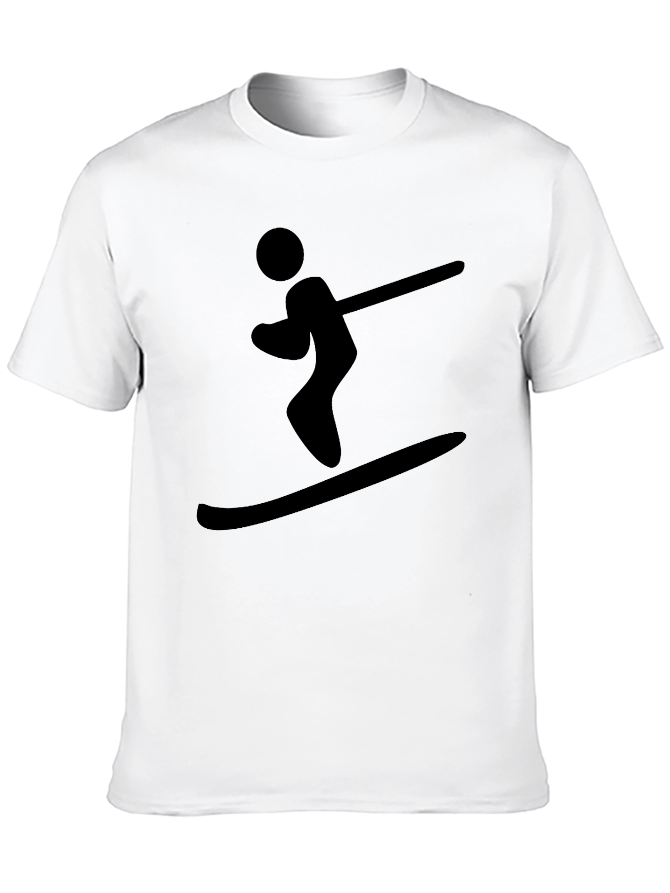 Black Skiing T-Shirt