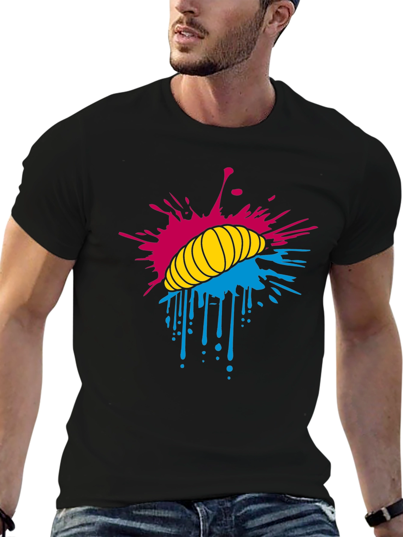 Abstract Lips T-Shirt - Artistic Graphic Tee