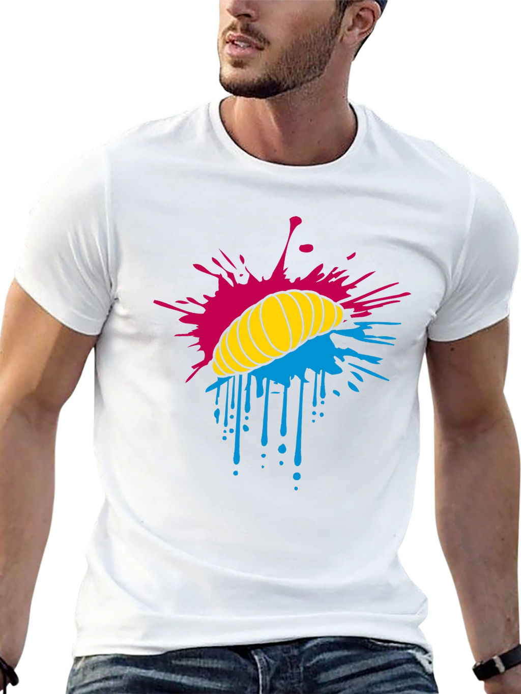 Abstract Lips T-Shirt - Artistic Graphic Tee