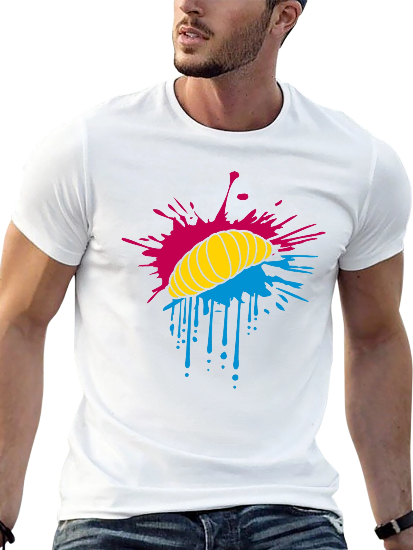 Abstract Lips T-Shirt - Artistic Graphic Tee