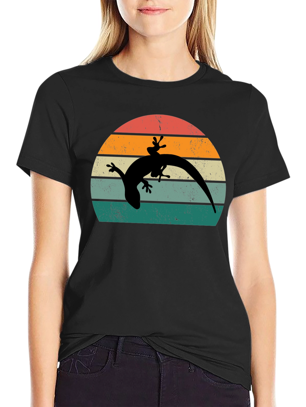 Retro Lizard Sunset T-Shirt