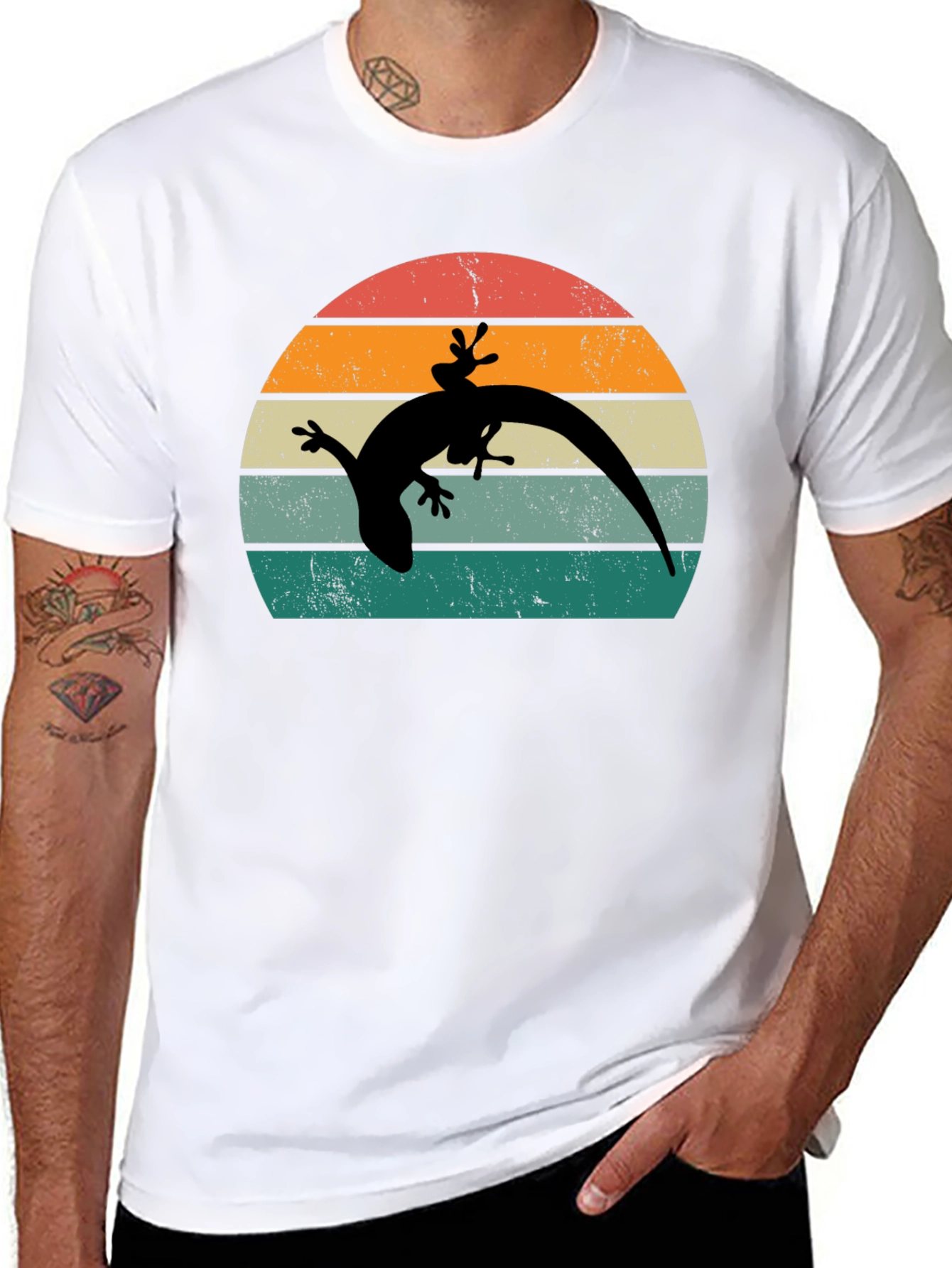 Retro Lizard Sunset T-Shirt