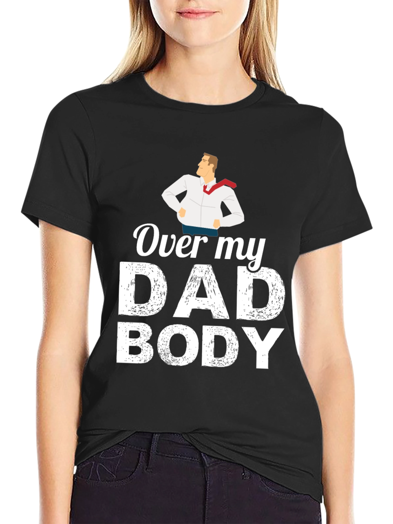 Over My Dad Body T-Shirt - Funny Fathers Day Tee