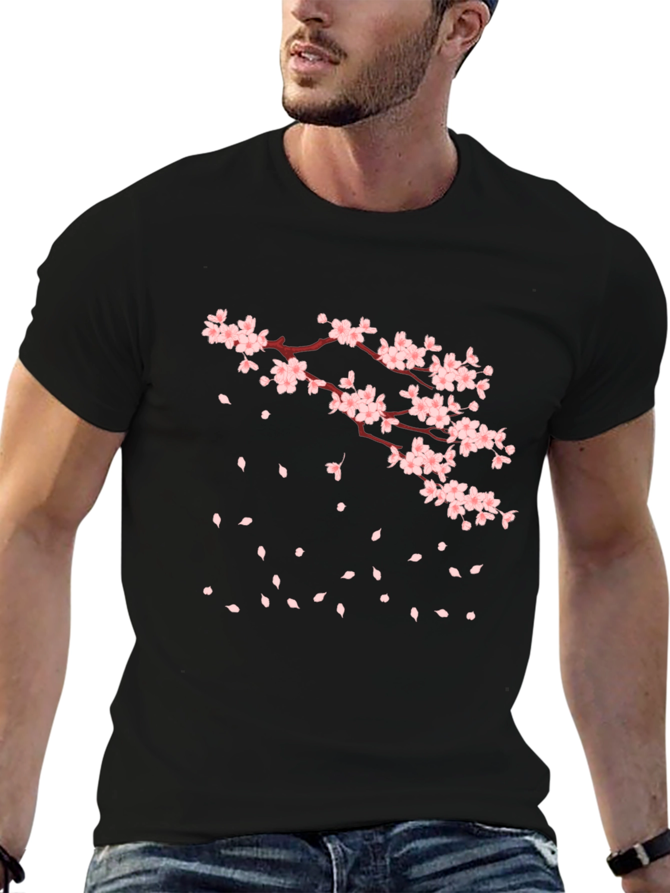 Black Cherry Blossom Graphic Tee