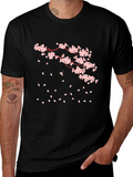 Black Cherry Blossom Graphic Tee