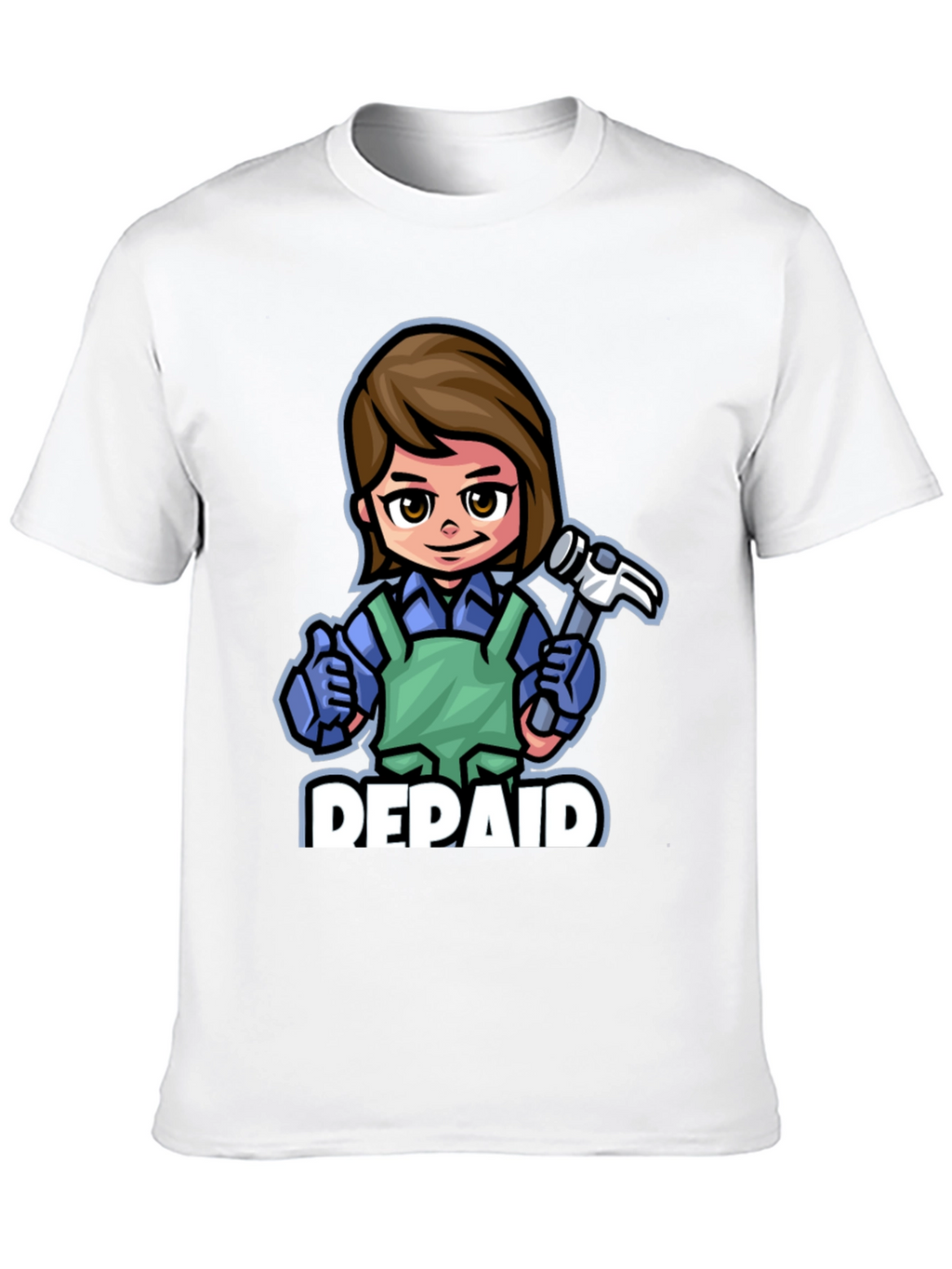 DEPAID Woman Cartoon Handyman T-Shirt