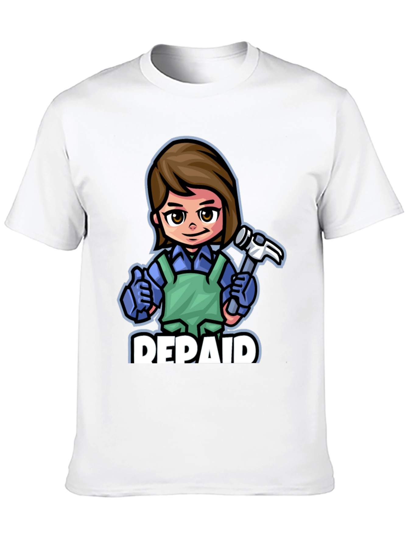 DEPAID Woman Cartoon Handyman T-Shirt