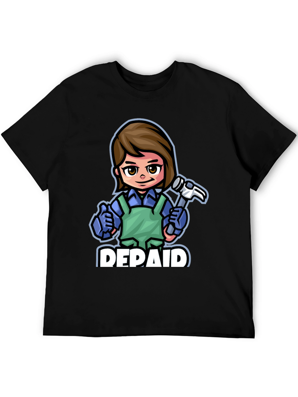 DEPAID Woman Cartoon Handyman T-Shirt
