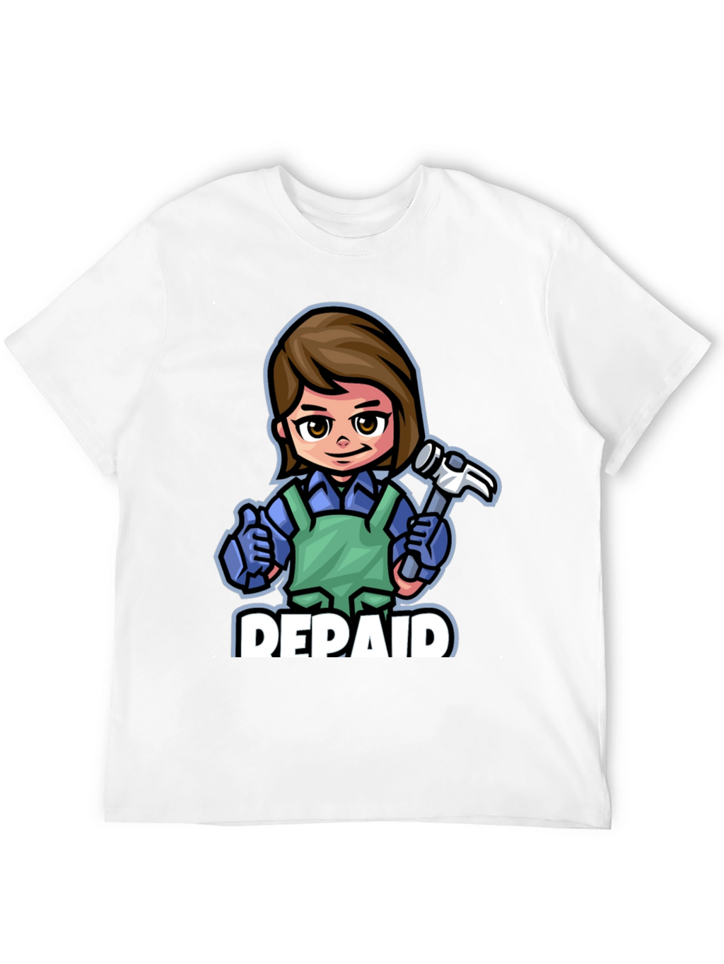 DEPAID Woman Cartoon Handyman T-Shirt