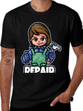 DEPAID Woman Cartoon Handyman T-Shirt
